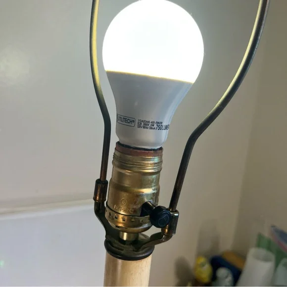 Vintage Nautical Lantern Electric Lamp Green Glass Lantern Base 3-Way Lamp - Picture 6 of 16